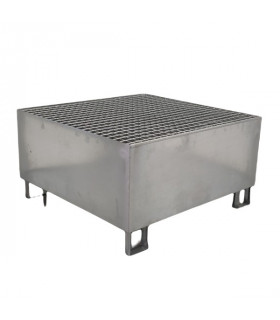 Cubeta galvanizada con rejilla 1 bidón