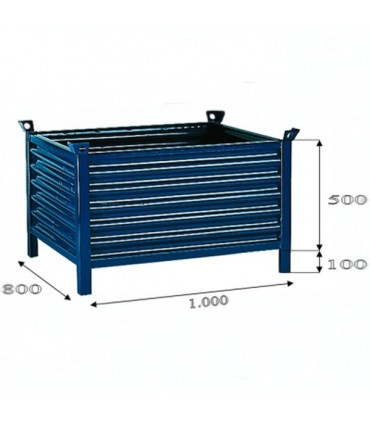 Cestón chapa 1.000 x 800 mm