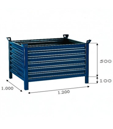 Cestón chapa 1.200 x 1.000 mm