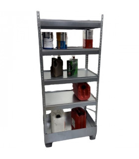 Estantería galvanizada con cubeta 900 x 600 x 2100mm