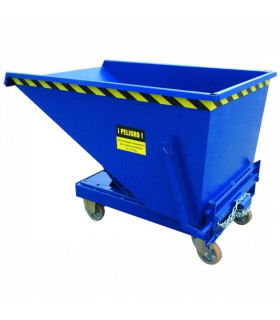 Tolva autobasculante 1100 litros con ruedas