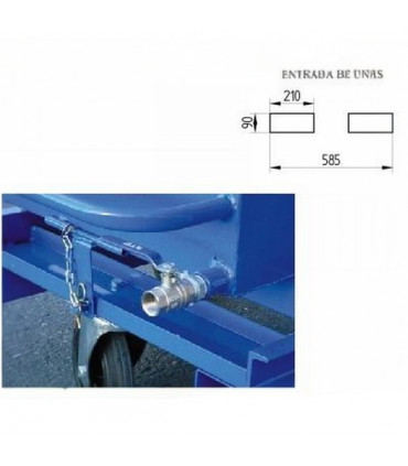 Tolva basculante 300 litros. Con grifo