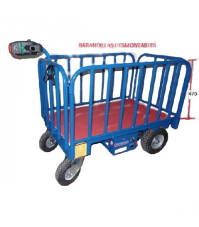 Plataforma eléctrica de transporte 400 kg con barandillas