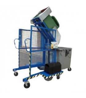 Volteador de cubos a batería