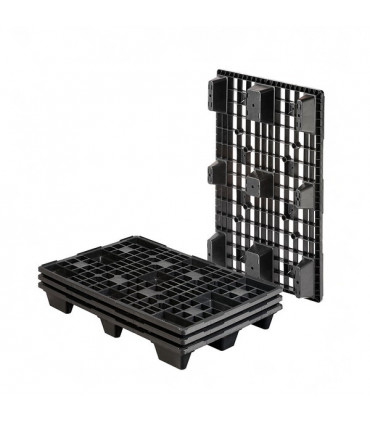 Palet de Plástico ligero 1200 x 800 mm. perforado con perímetro (x 10)