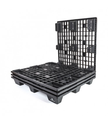Palet de Plástico ligero 1200 x 1000 mm. perforado con perímetro (x 10)