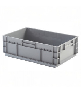 Caja de plástico apilable fondo reforzado Norma Europa 600x400x192h. Pack de 10 unidades