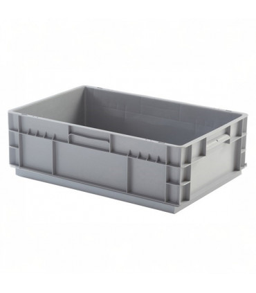 Caja de plástico apilable fondo reforzado Norma Europa 600x400x192h. Pack de 10 unidades