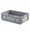 Caja de plástico apilable fondo reforzado Norma Europa 600x400x192h. Pack de 10 unidades