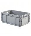 Caja de plástico apilable fondo reforzado Norma Europa 600x400x252h. Pack de 10 unidades