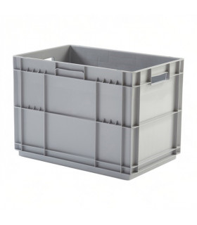 Caja de plástico apilable fondo reforzado Norma Europa 600x400x427h. Pack de 10 unidades