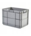Caja de plástico apilable fondo reforzado Norma Europa 600x400x427h. Pack de 10 unidades