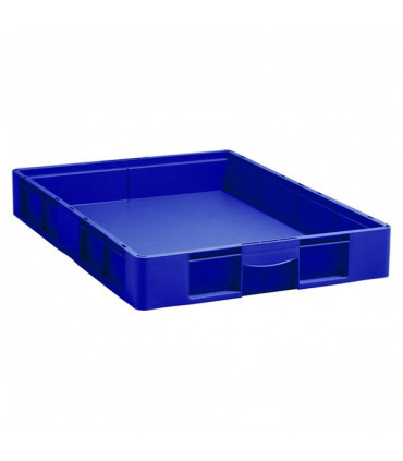 Caja de plástico apilable Norma Europa 800x600x120h. Pack de 10 unidades