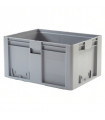 Caja de plástico apilable Norma Europa 800x600x425h. Pack de 10 unidades