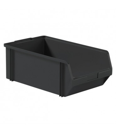 Gaveta de plástico apilable con abertura frontal 490x300x180h. Pack de 10 unidades