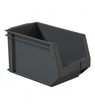 Gaveta de plástico apilable con abertura frontal 350x210x200h. Pack de 10 unidades