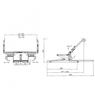 Implemento volcador contenedores