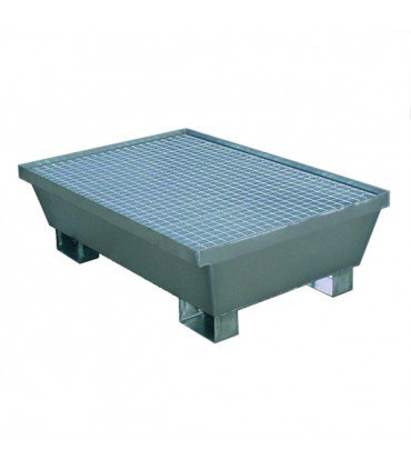 Cubeta galvanizada 2 bidones con rejilla