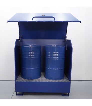 Caseta con cubeta 2 bidones con tapa