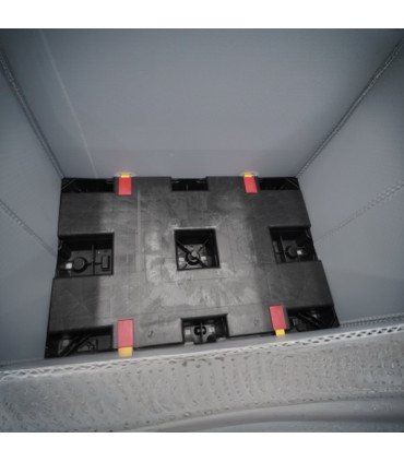 Contenedor plástico plegable con tapa