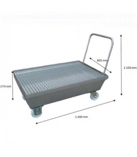 Carro cubeta 1 bidón tumbado o 2 de pie