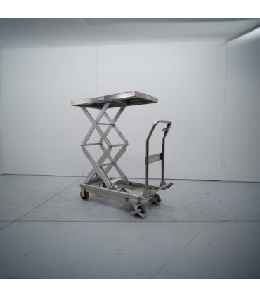 Mesa elevadora manual inox. 350 kg