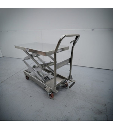 Mesa elevadora manual inox. 350 kg