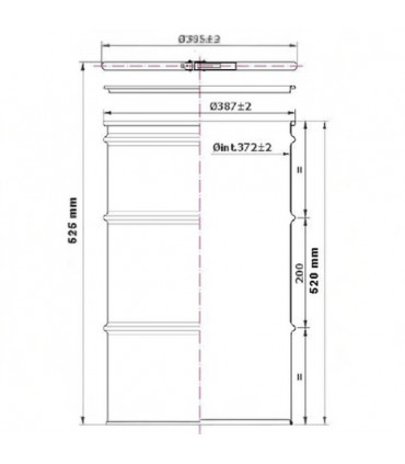 Bidón chapa 60 lts apertura total