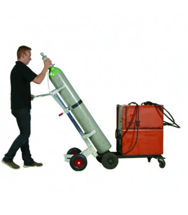 Carro para colocar botellas de soldar