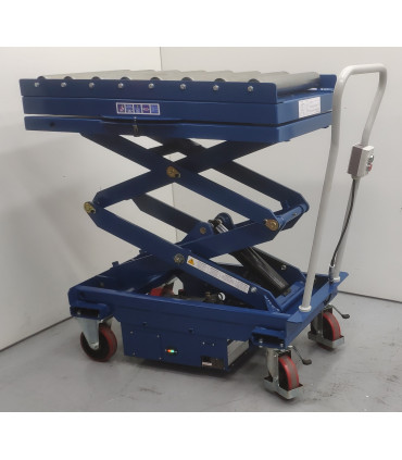 Mesa elevadora eléctrica con base de rodillos