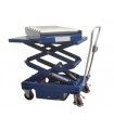 Mesa elevadora eléctrica con base de rodillos giratoria
