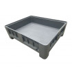 Contenedor de plástico cerrado 1200 x 1000 x 360 mm. 5 unidades