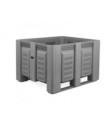 Contenedor de plástico enrejillado con patines 1200 x 1000 x 760 mm. 4 unidades