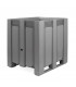 Contenedor de plástico cerrado con patines 1200 x 1000 x 1200 mm. 2 unidades