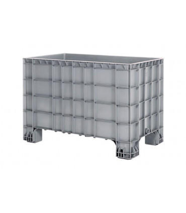 Contenedor de plástico cerrado 1000 x 600 x 650 mm. 6 unidades