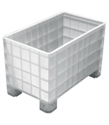 Contenedor de plástico cerrado 1000 x 600 x 650 mm. 6 unidades