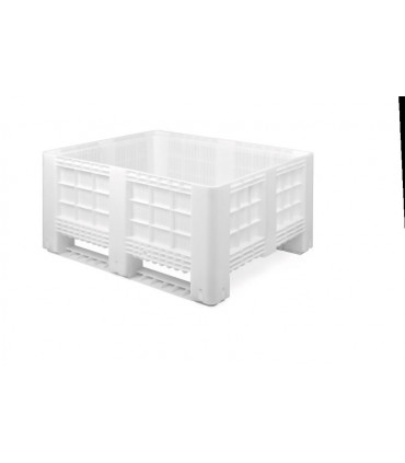 Contenedor de plástico cerrado con patines 1200 x 1000 x 580 mm. 3 unidades