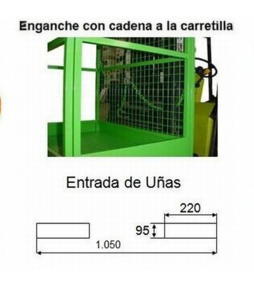 Jaula sube personas con ruedas