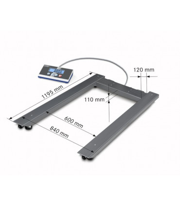 Balanza para palets con suspensión de carga en acero 3000 Kg