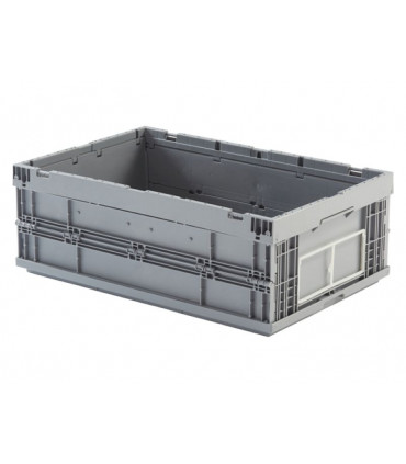 Caja de plástico plegable y apilable con tapa Norma Europa 600x400x223h. Pack de 10 unidades