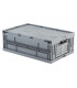 Caja de plástico plegable y apilable con tapa Norma Europa 600x400x223h. Pack de 10 unidades