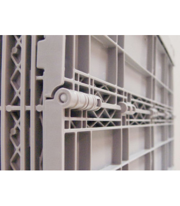 Caja de plástico plegable y apilable con tapa Norma Europa 600x400x320h. Pack de 10 unidades