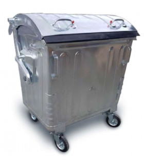 Contenedor de acero Galvanizado con tapa de cúpula 1.100 L.