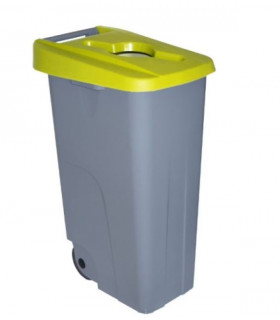 Contenedor de reciclaje 110 l. amarillo con boca
