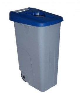 Contenedor de reciclaje 110 l. azul con boca