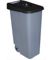 Contenedor de reciclaje 110 l. negro con boca