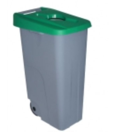 Contenedor de reciclaje 110 l. verde con boca