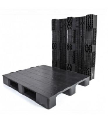 Palet de Plástico 1200 x 1000 liso 3 patines