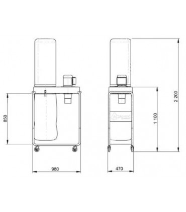 ASPIRADORA / ELIMINADOR DE POLVO PARA MODELOS EKOMET