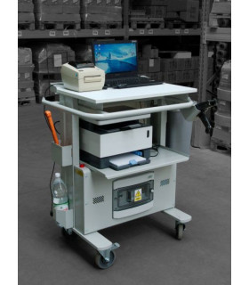 Estación de trabajo móvil con fuente de alimentación independiente